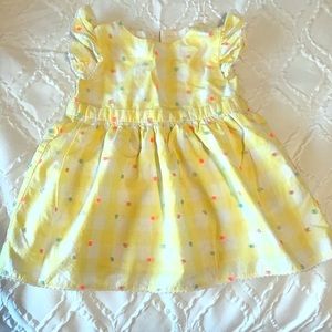 Baby GAP yellow checked dress girl’s 12-18 months